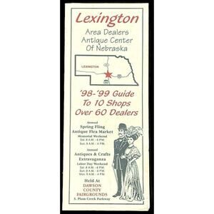Lexington Nebraska City Map 1998 Vintage Ephemera Travel Trip Vacation Lodging